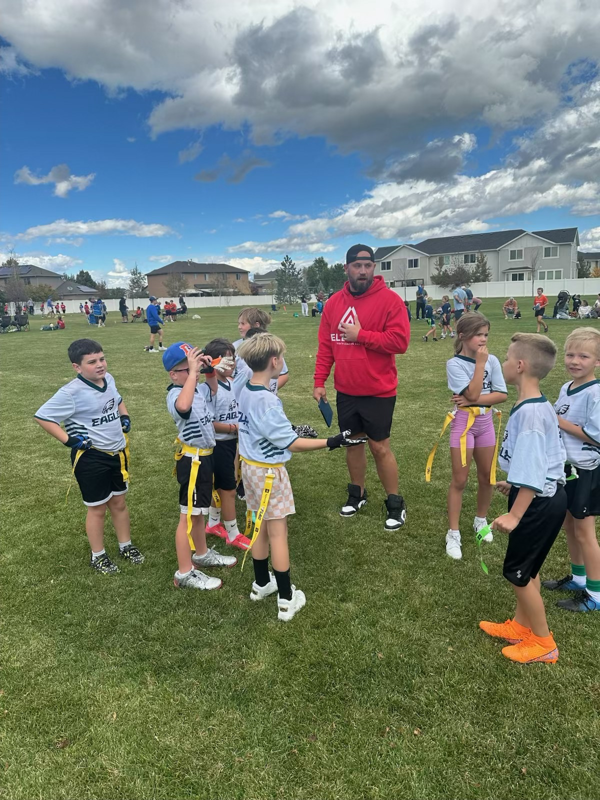 Coach Brett training athletes