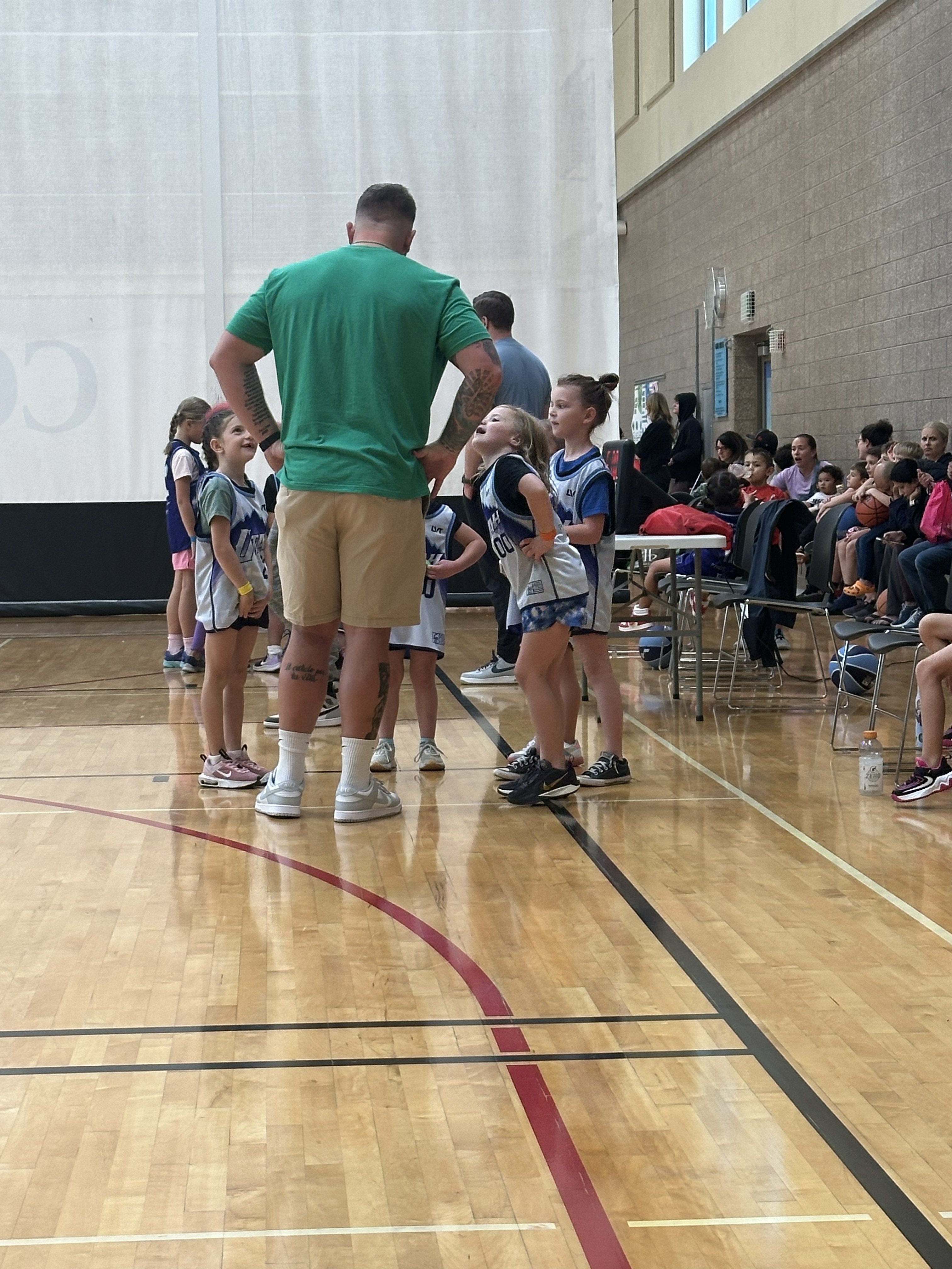 Coach Brett working with athletes