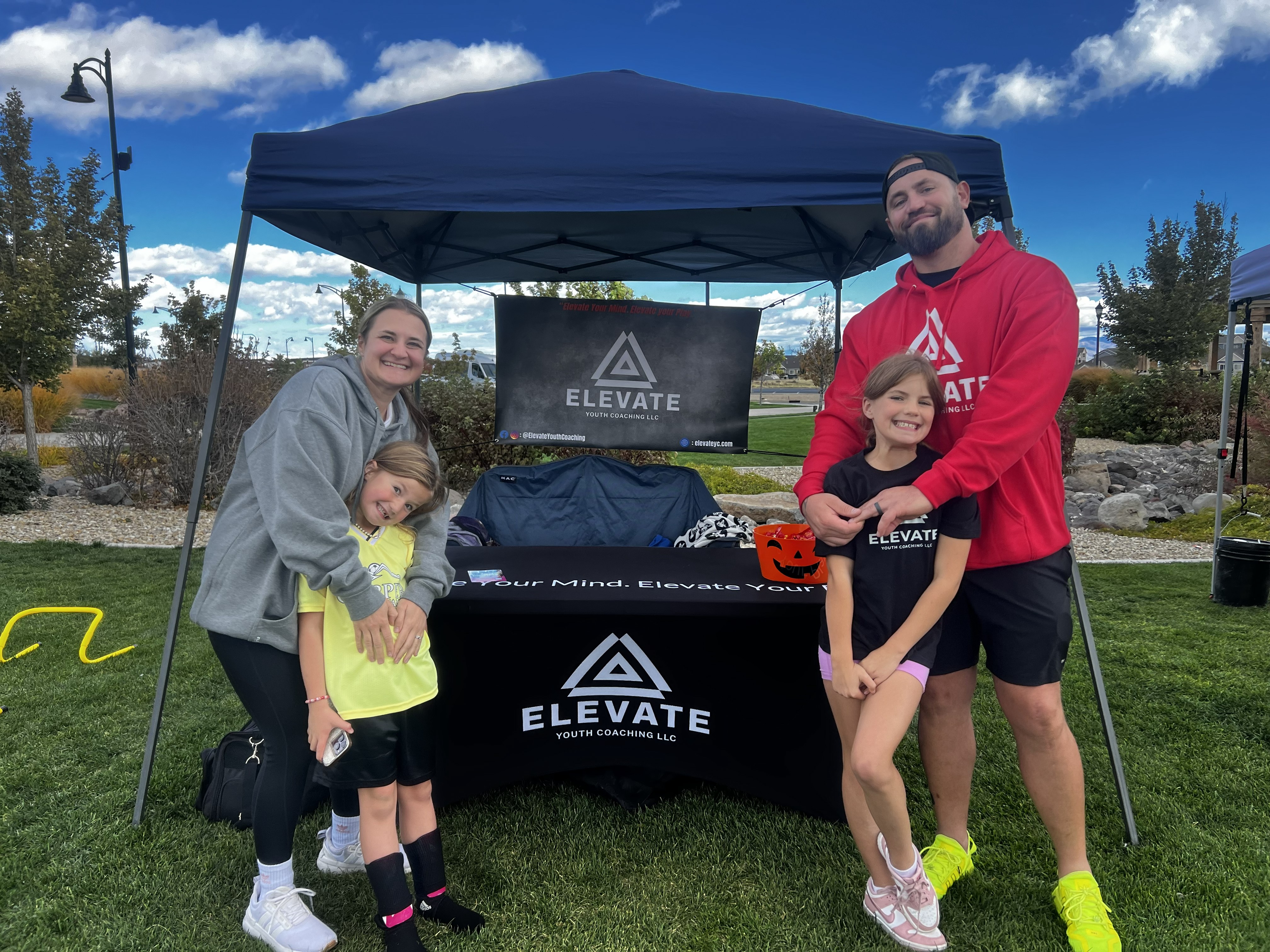 Coach Brett with Elevate athletes